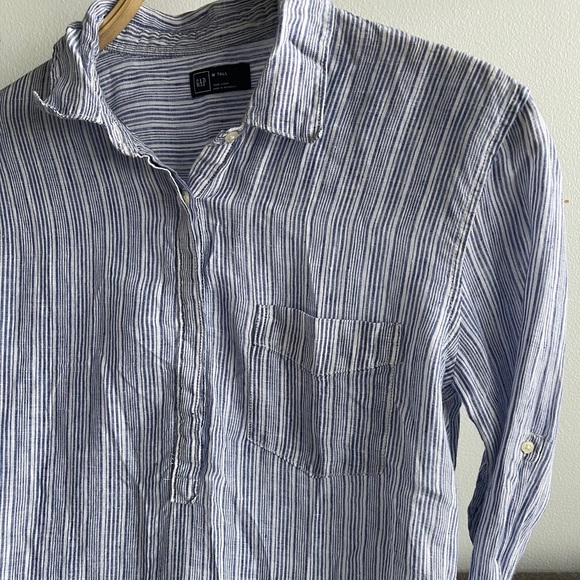 GAP LINEN BOYFRIEND  SHIRT - Picture 2 of 12